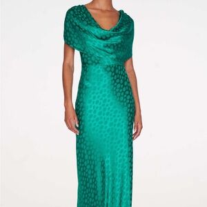 Rat & Boa Odessa Dress in emerald green - XXS